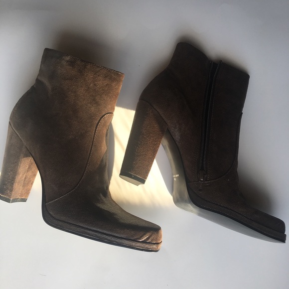 Nine & Co brown leather heeled boots - NWOT - Picture 3 of 5
